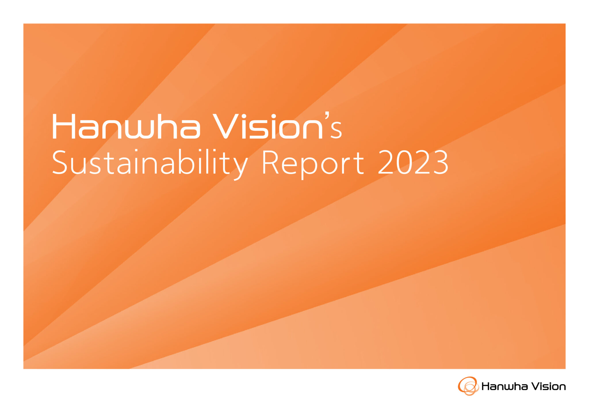 Hanwha Vision Published Its Inaugural Sustainability Report ...